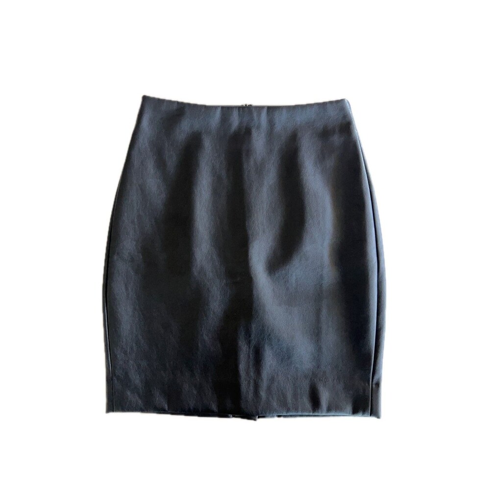 J.Crew Black Faux Leather Pencil Skirt Petite – Size 0